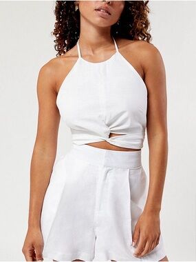 Minkpink Rhea halter neck crop top